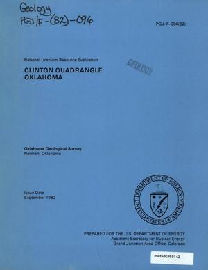 National Uranium Resource Evaluation: Clinton Quadrangle, Oklahoma