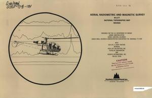 Aerial Radiometric and Magnetic Survey: Millett National Topographic Map, Nevada