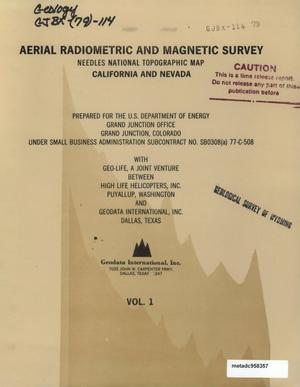 Aerial Radiometric and Magnetic Survey: Needles National Topographic Map, California and [Arizona], Volume 1