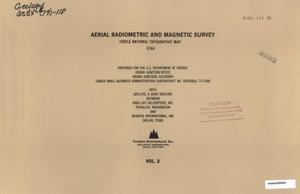 Aerial Radiometric and Magnetic Survey: Tooele National Topographic Map, Utah. Volume 2