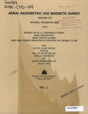 Primary view of object titled 'Aerial Radiometric and Magnetic Survey: Brigham City National Topographic Map, Utah. Volume 1'.