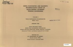 Aerial Radiometric and Magnetic Reconnaissance Survey of South-Central Colorado Trinidad Quadrangle: Volume 2. [Results]