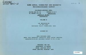 Primary view of object titled 'NURE Aerial Gamma-Ray and Magnetic Reconnaissance Survey, [California]-Arizona Area, Volume 2: Ajo (NI 12-10) and Lukeville (NH 12-1) Quadrangles'.