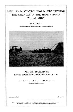 Methods of Controlling or Eradicating the Wild Oat in the Hard Spring-Wheat Area