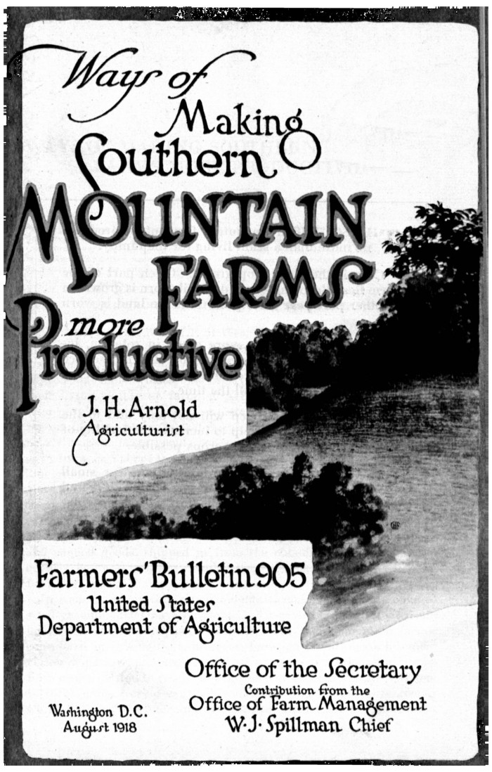 Ways Of Making Southern Mountain Farms More Productive Unt Digital Library