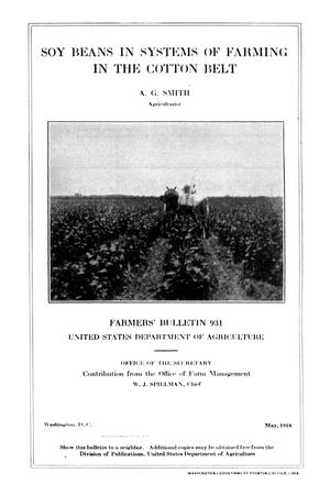 Primary view of object titled 'Soy Beans in Systems of Farming in the Cotton Belt'.