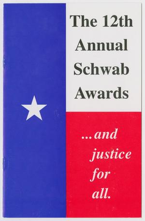 Primary view of object titled '[Program for the 12th Annual Robert Schwab Awards]'.