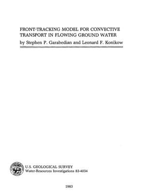 Front-Tracking Model for Convective Transport in Flowing Ground Water