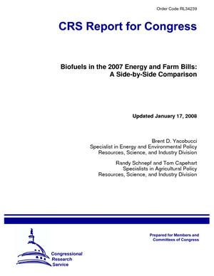Biofuels in the 2007 Energy and Farm Bills: A Side-by-Side Comparison