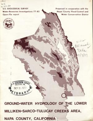 Ground-Water Hydrology of the Lower Milliken-Sarco-Tulucay Creeks Area, Napa County, California