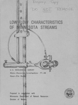 Low-Flow Characteristics of Minnesota Streams