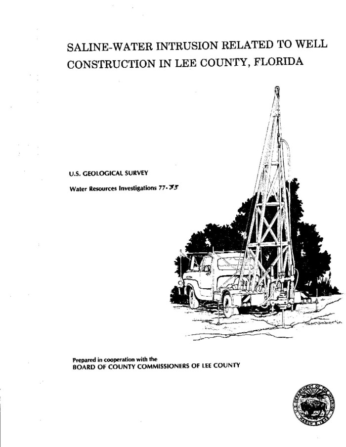 Saline-Water Intrusion Related to Well Construction in Lee County, Florida  - UNT Digital Library