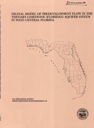 Digital Model of Predevelopment Flow in the Tertiary Limestone (Floridian) Aquifer System in West-Central Florida