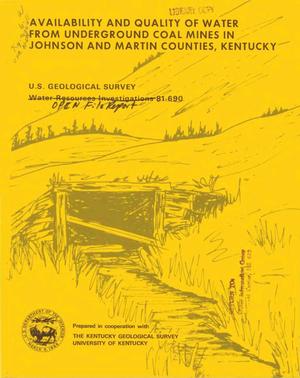 Primary view of Availability and Quality of Water from Underground Coal Mines in Johnson and Martin Counties, Kentucky