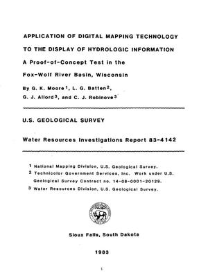 Primary view of object titled 'Application of Digital Mapping Technology to the Display of Hydrologic Information A Proof-of-Concept Test in the Fox-Wolf River Basin, Wisconsin'.