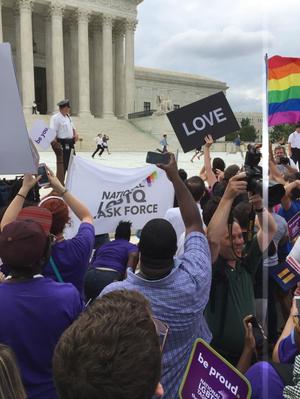 [Running of the Interns at the U.S. Supreme Court on Marriage Equality Day]