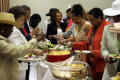 Photograph: [Buffet line at ladies luncheon]