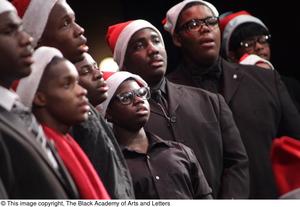 [Choir members singing with concentration, 2]