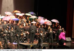 [Large Ensemble on Stage Including Curtis King and Dereque Whiturs]