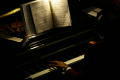 Photograph: [Piano Playing in Orchestra Pit]