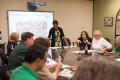 Primary view of [Dorothy Bland leads Mayborn Staff Meeting]