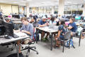 Thumbnail image of item number 1 in: '[Students in the Willis Library computer lab]'.