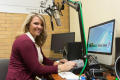 Thumbnail image of item number 1 in: '[North Texas Daily radio staff in the recording booth]'.