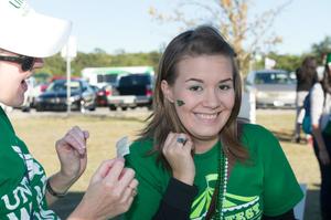 [Student at the 2014 Homecoming Tailgating Event]