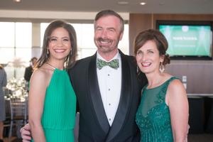 [Unidentified, Warren Burggren and Christy Crutsinger at 2014 Salute to Faculty Excellence event]