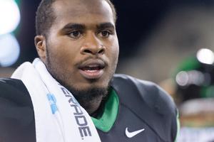 [Mean Green Football Player Reacting to Game]