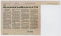 Primary view of [Clipping: Gay movement's archives to be at UNT]