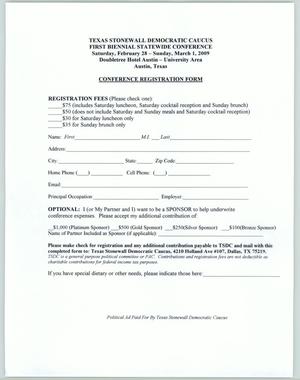 [TSDC conference registration form]