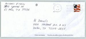 [Envelope Cover from Michael Flores]