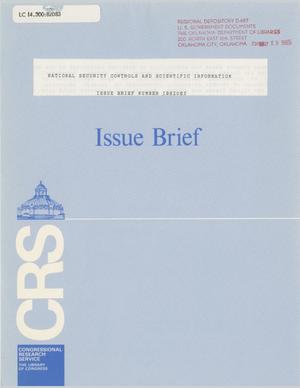 Primary view of object titled 'National Security Controls and Scientific Information'.