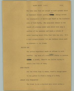 Primary view of object titled '[News Script: Water spout]'.