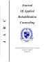 Journal/Magazine/Newsletter: Journal of Applied Rehabilitation Counseling, Volume 43, Number 1, Sp…