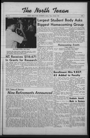 The North Texan, Volume 14, Number 1, October 1962