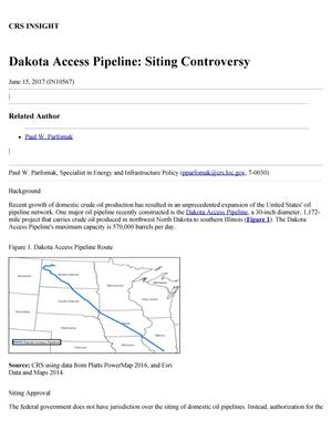 Dakota Access Pipeline: Siting Controversy