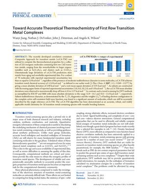 Primary view of object titled 'Toward Accurate Theoretical Thermochemistry of First Row Transition Metal Complexes'.