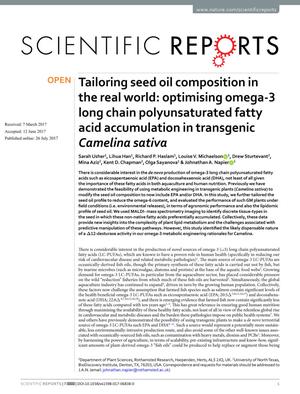 Tailoring seed oil composition in the real world: optimising omega-3 long chain polyunsaturated fatty acid accumulation in transgenic Camelina sativa