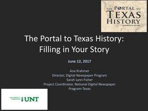The Portal to Texas History: Filling In Your Story