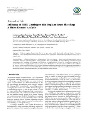 Influence of PEEK Coating on Hip Implant Stress Shielding: A Finite Element Analysis
