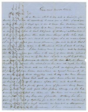 Primary view of [Letter from David Fentress to his wife Clara, November 12, 1862]