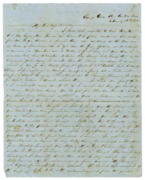 [Letter from David Fentress to his wife Clara, February 19, 1864]