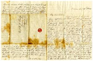 Primary view of object titled '[Letter from Maud C. Fentress to her son David Fentress - October 21, 1858]'.