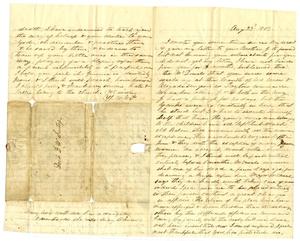 [Letter from Maud C. Fentress to David Fentress, August 23, 1863]