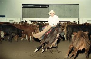 Primary view of object titled 'Cutting Horse Competition: Image 1997_D-10_29'.