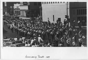 [Photo of North Texas Homecoming Parade, 1987]