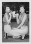 Photograph: [Twin North Texas State College Cheerleaders, 1954]