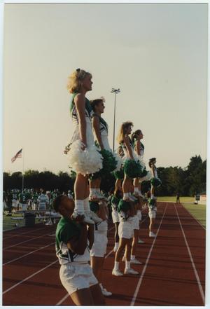 [North Texas Cheerleaders at the Homecoming Game, 1992]